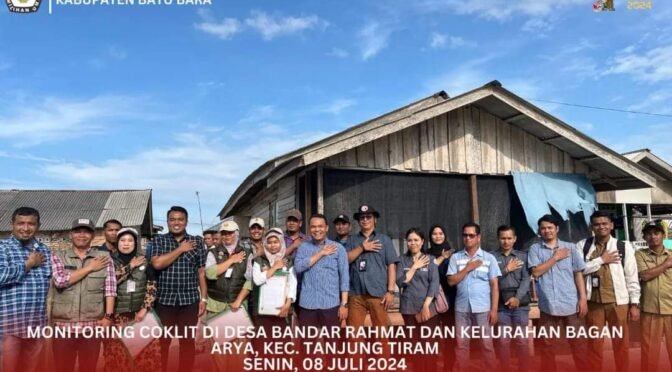 Semangat Tinggi, KPU Batu Bara Monitoring Coklit di Desa Bandar Rahmat dan Kelurahan Bagan Arya