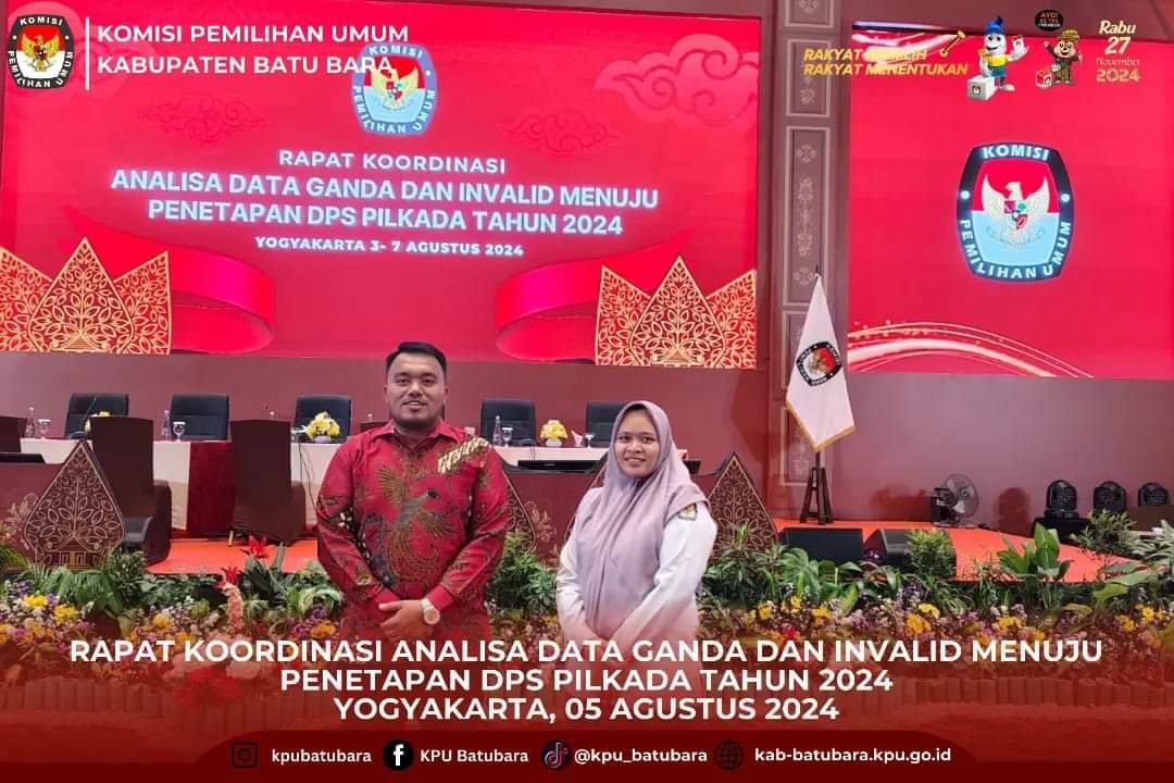 KPU Kabupaten Batu Bara Hadiri Rapat Koordinasi di Yogyakarta
