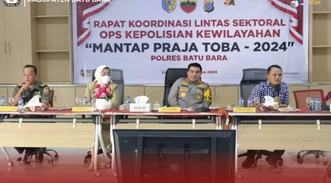 KPU Batu Bara Hadiri Rapat Koordinasi Lintas Sektoral OPS “Mantap Praja Toba-2024” di Polres Batu Bara