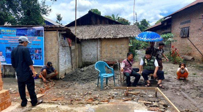 KSJ Bangun Rumah Warga Dhuafa Korban Angin Kencang di Langkat Serta Buka Pasar Murah Bagi Yang Membutuhkan.