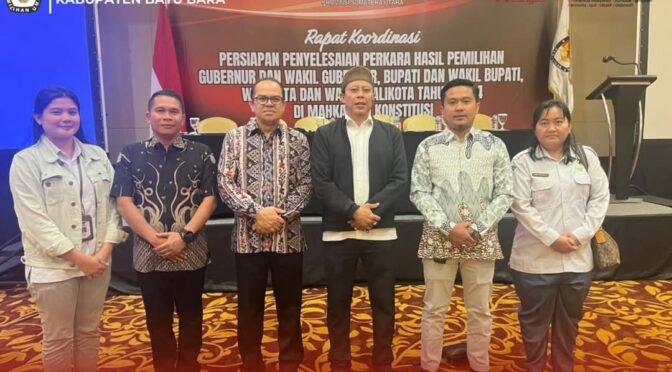 KPU Batu Bara Hadiri Rapat Penyelesaian Perkara Pemilu 2024 di Medan