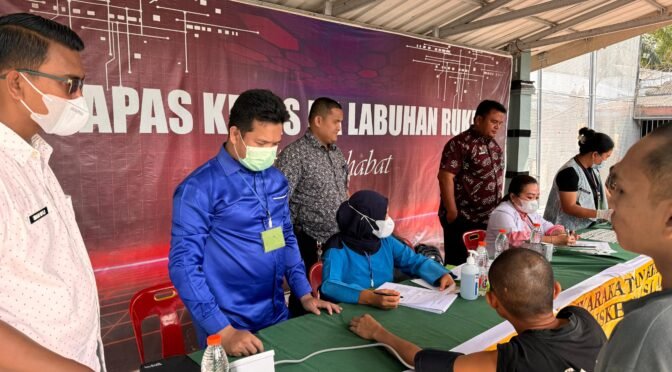 Wujud Tanggungjawab Terhadap Kesehatan Wargabinaan, Lapas Labuhan Ruku Gelar Pemeriksaan HIV