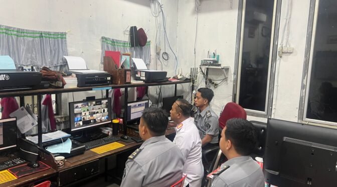 Lapas Labuhan Ruku Ikuti Zoom Pengendalian Overstaying Tahanan, Dukung Target Kinerja Ditjenpas Tahun 2025
