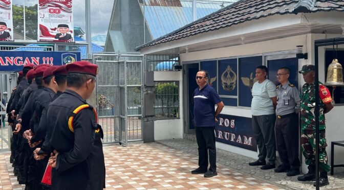 Apel Serah Terima Regu di Lapas Labuhan Ruku Jadi Momen Penguatan Tugas dan Sinergi Pengamanan