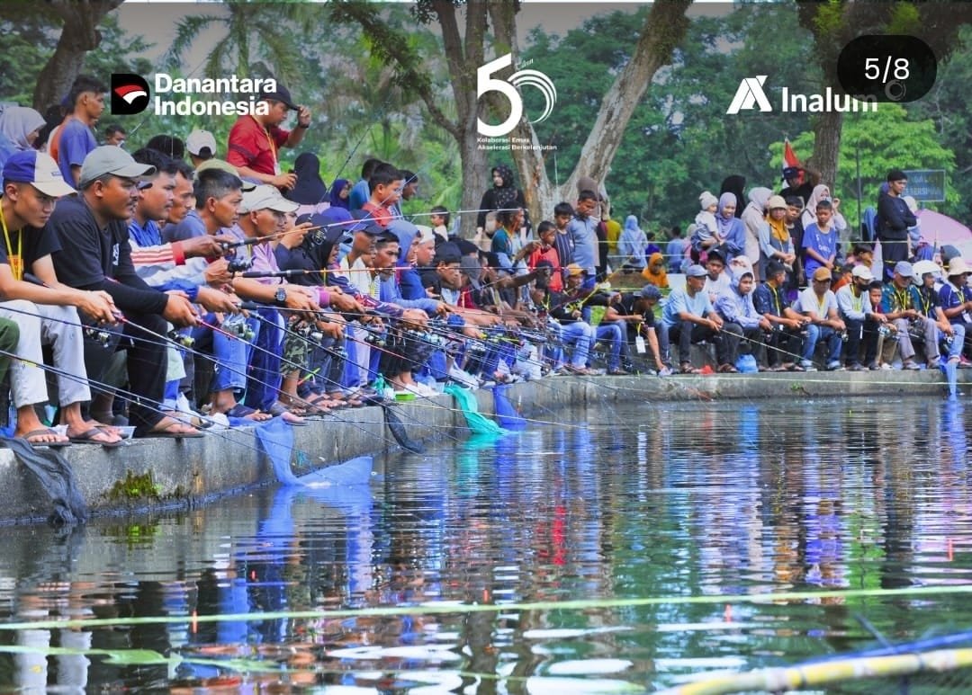 Meriah Sambut HUT ke-50, INALUM Gelar Lomba Memancing Bersama Ribuan Warga di Danau Tanjung Gading
