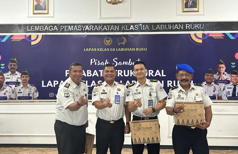 Pisah Sambut Tiga Pejabat Struktural, Jajaran Lapas Labuhan Ruku Penuh Haru dan Semangat Baru 