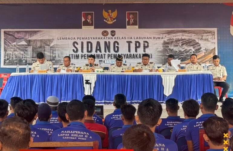 Sidang TPP Lapas Labuhan Ruku Digelar Virtual, Hak Warga Binaan Dievaluasi Secara Transparan
