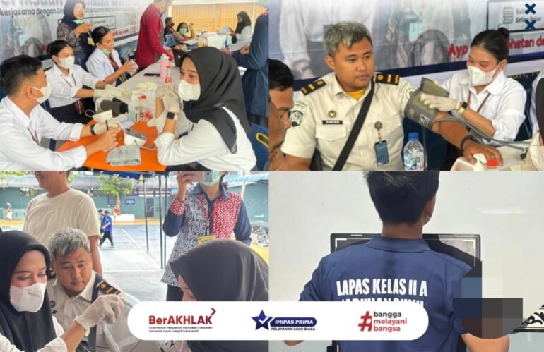 Peduli Kesehatan WBP, Lapas Labuhan Ruku Gelar Bakti Kesehatan Bersama Dinkes Batu Bara