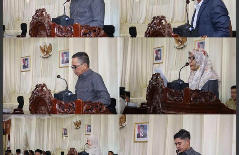 DPRD Batu Bara Gelar Paripurna, Enam Fraksi Beri Pandangan atas Tiga Ranperda
