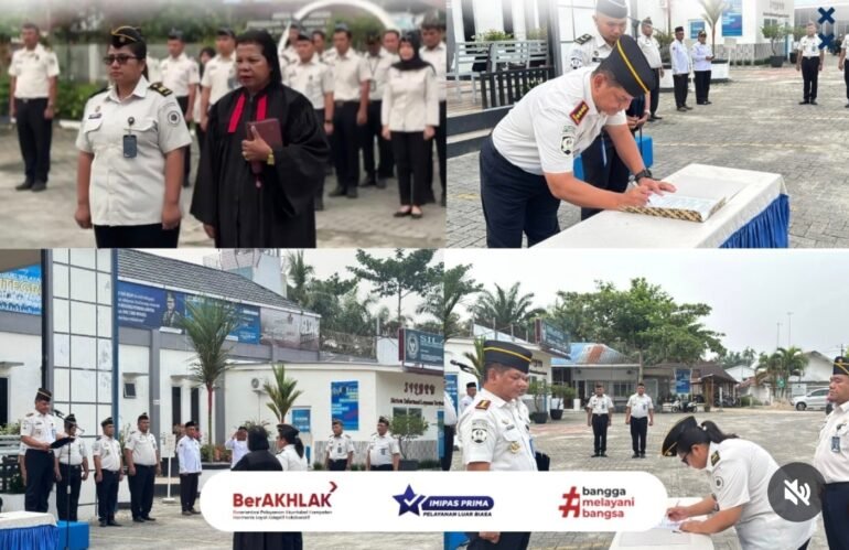 Dorong Profesionalisme Pegawai, Kalapas Labuhan Ruku Pimpin Pengambilan Sumpah Jabatan