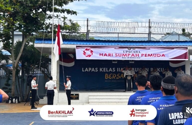 Kalapas Hamdi Hasibuan Pimpin Upacara Sumpah Pemuda, Tekankan Patriotisme dan Empati